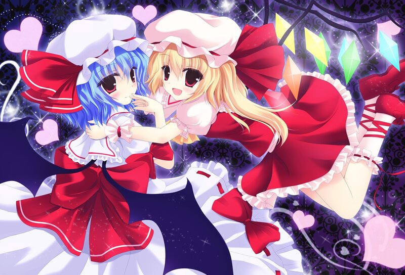 Two anime girls in maid outfits