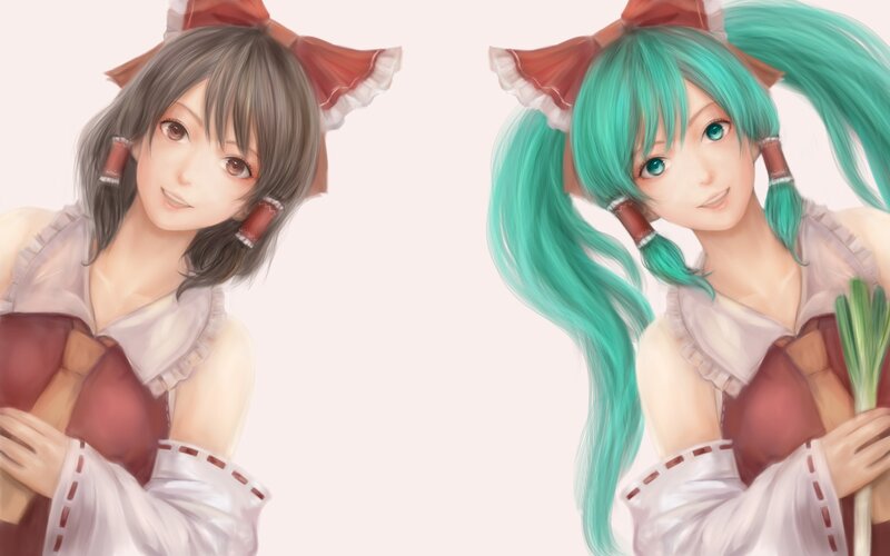 Two anime girls in maid outfits