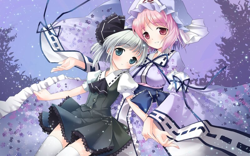 Two anime girls in maid outfits