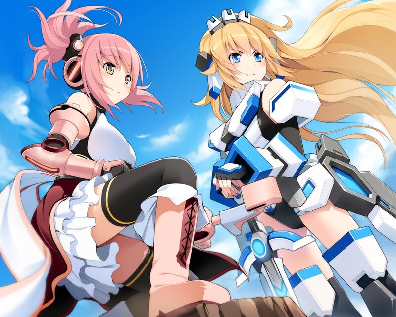 Two Anime Girls in Mechs — Blue