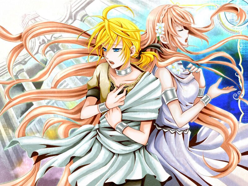 Two Anime Girls in Motion — Blue