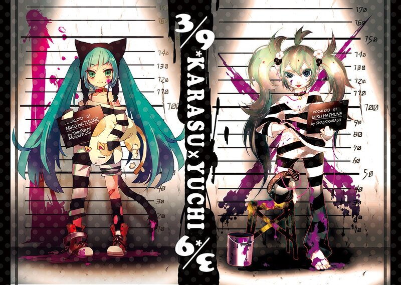 Two Anime Girls in Mugshots