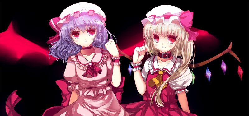 two anime girls in pink dresses