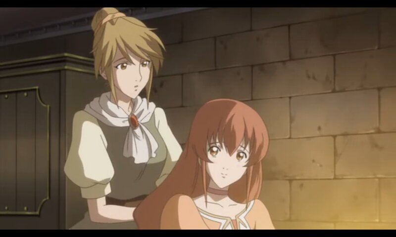 Two Anime Girls in Room — Brown, Calm