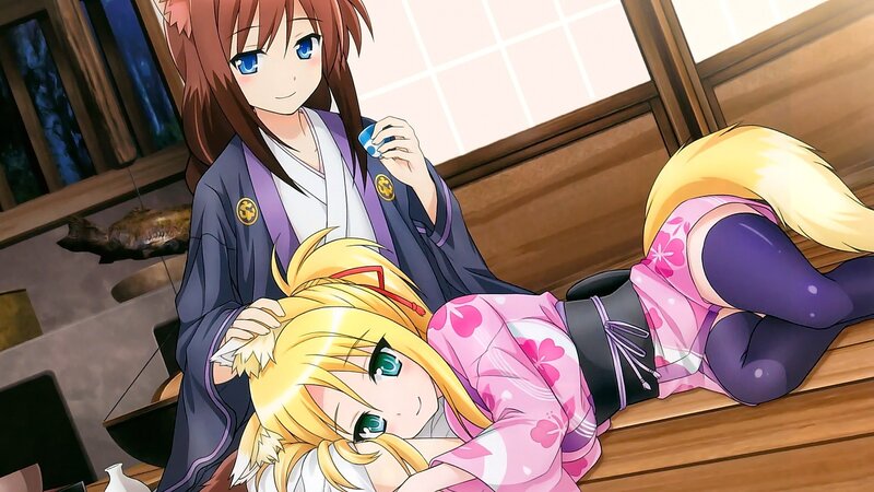 Two Anime Girls in Room — Pink