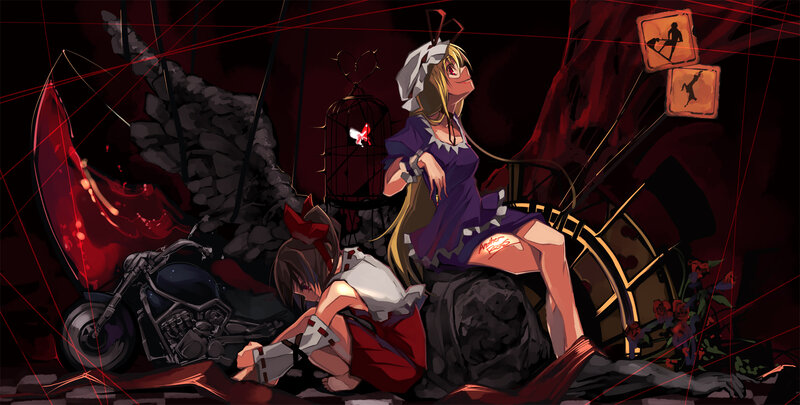 Two Anime Girls in Ruin
