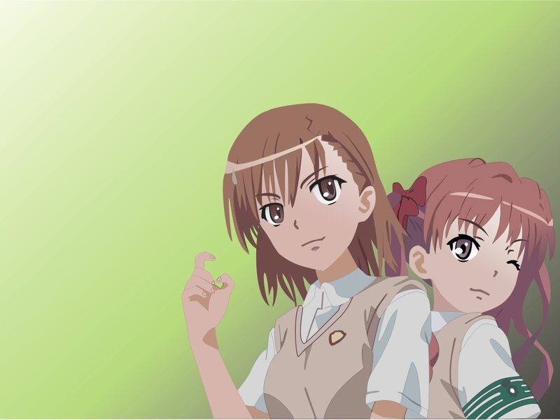two anime girls in school uniforms