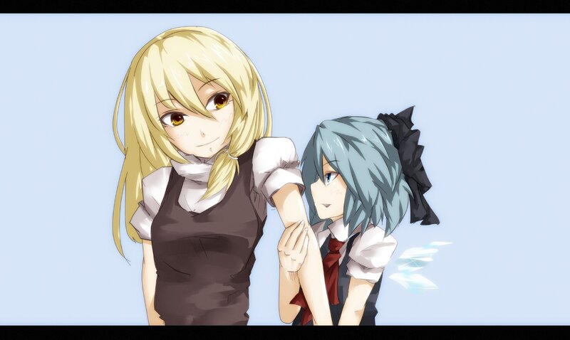 two anime girls in school uniforms