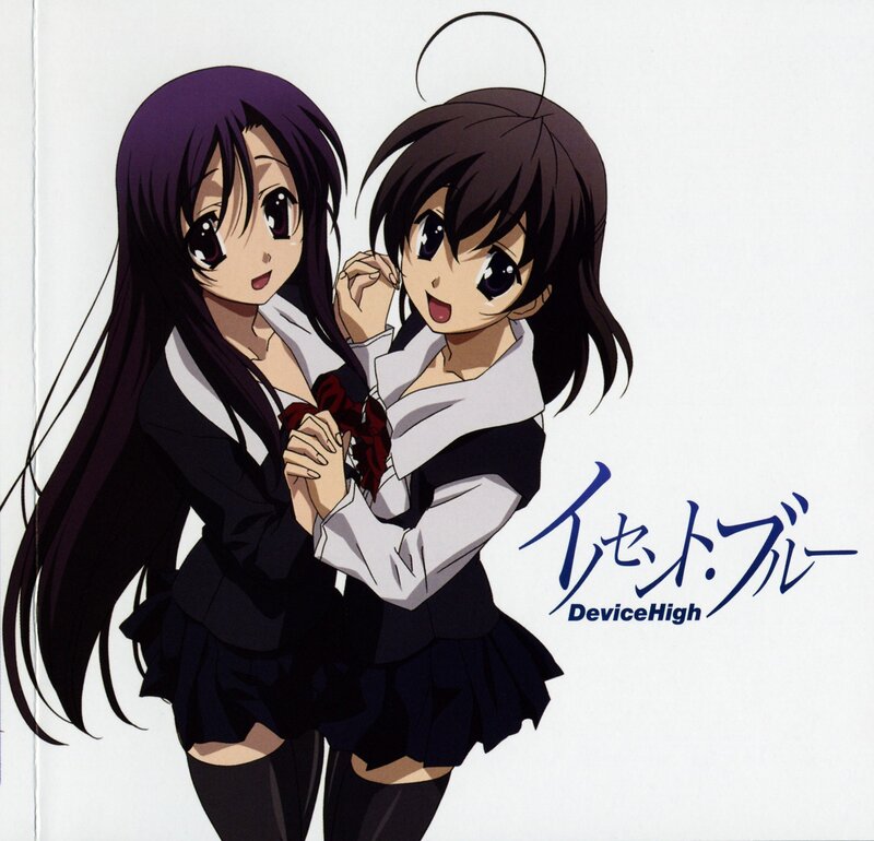 two anime girls in school uniforms