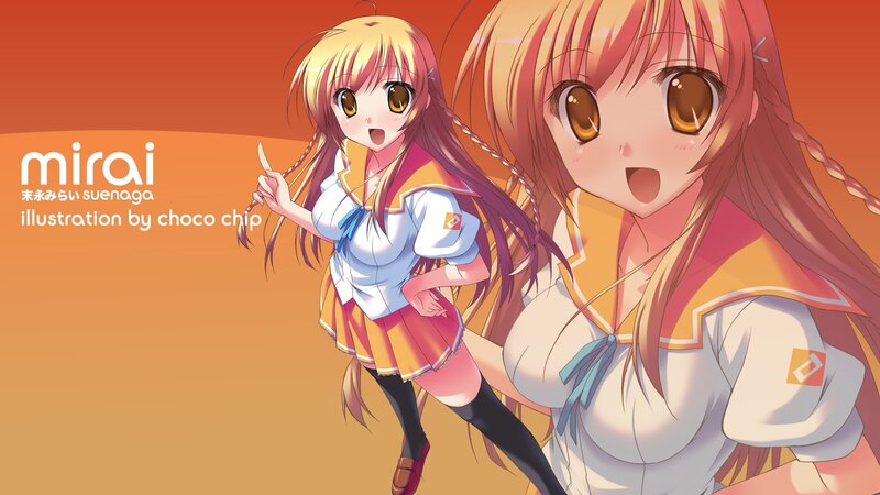 Two anime girls in school uniforms