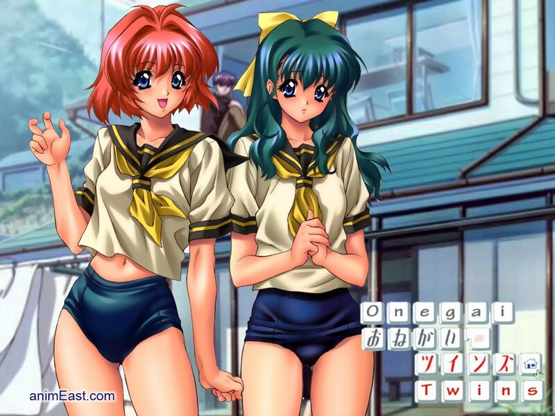 Two anime girls in school uniforms