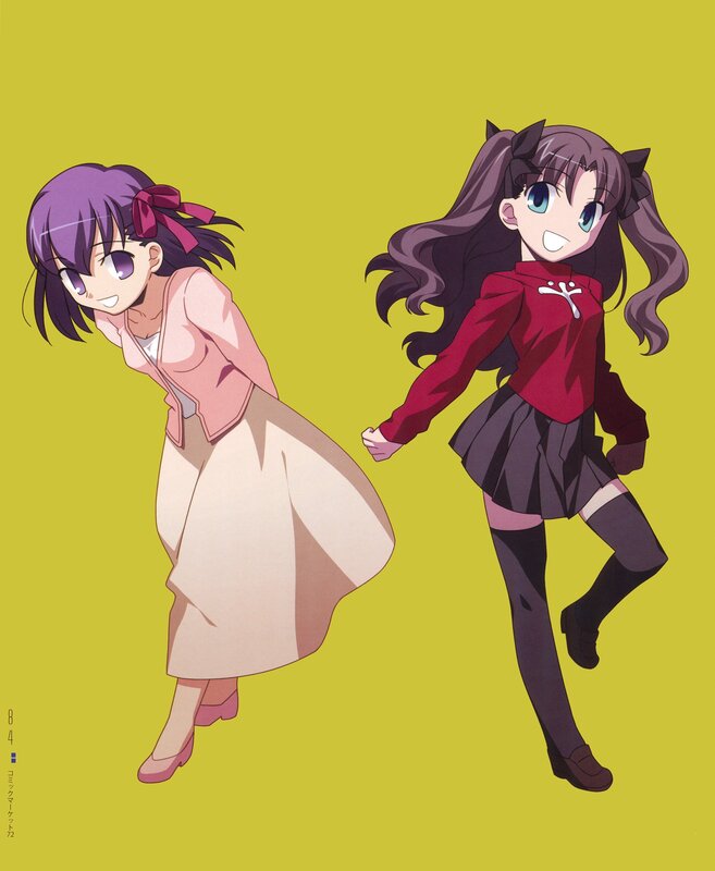 Two anime girls in school uniforms