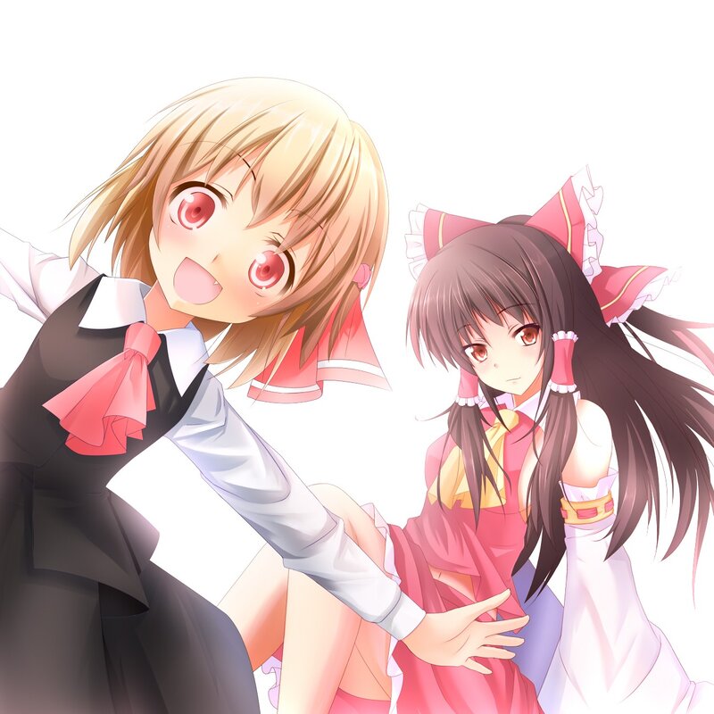 Two anime girls in school uniforms