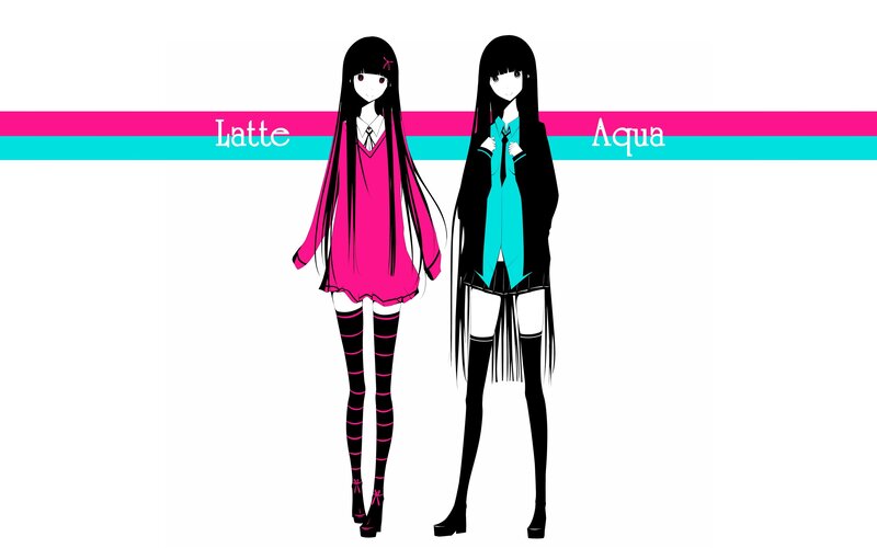 Two anime girls in school uniforms
