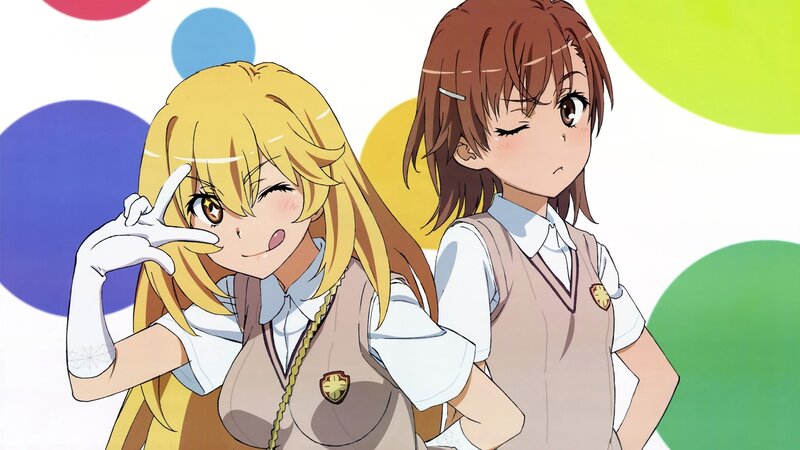 Two anime girls in school uniforms