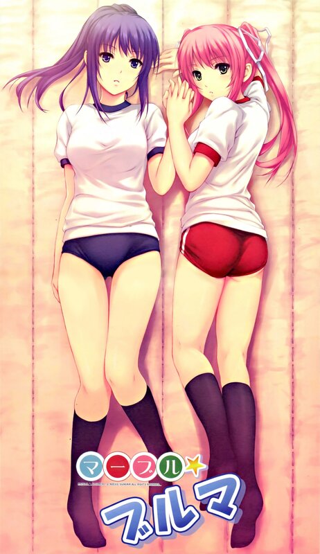 Two anime girls in school uniforms