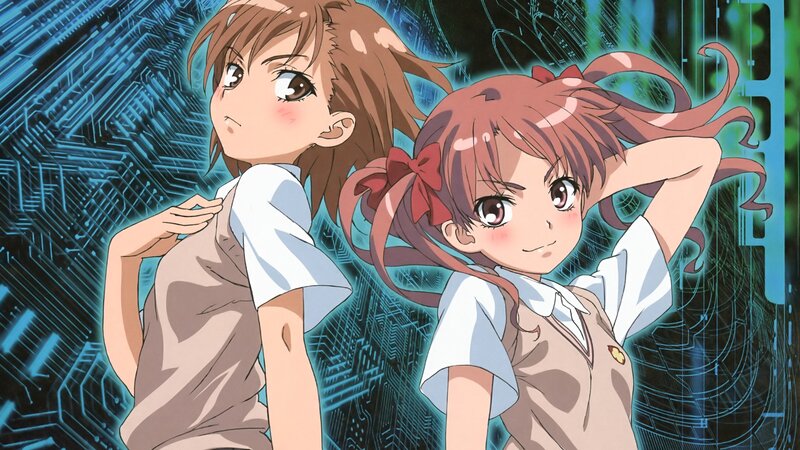 two anime girls in school uniforms