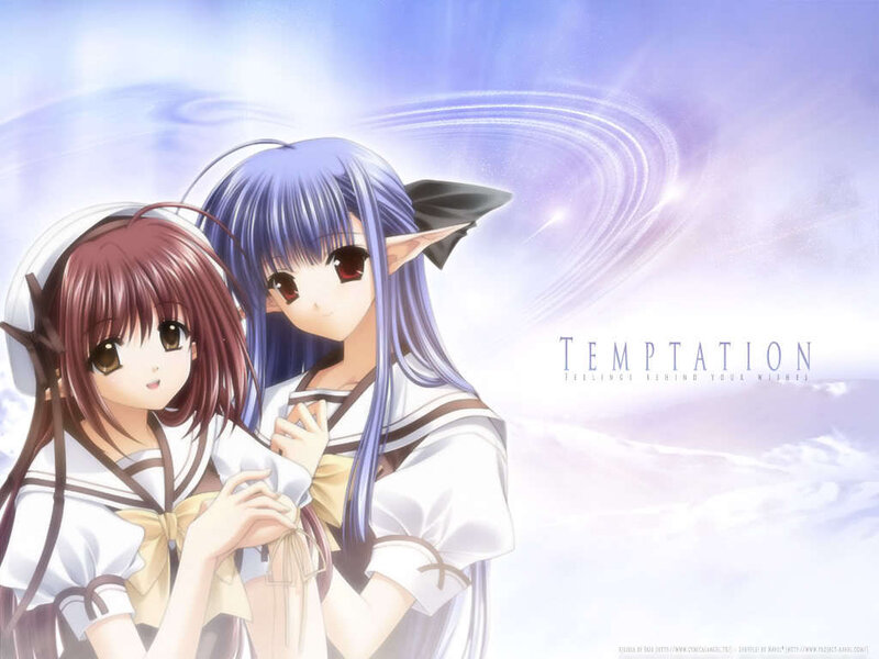 Two anime girls in school uniforms