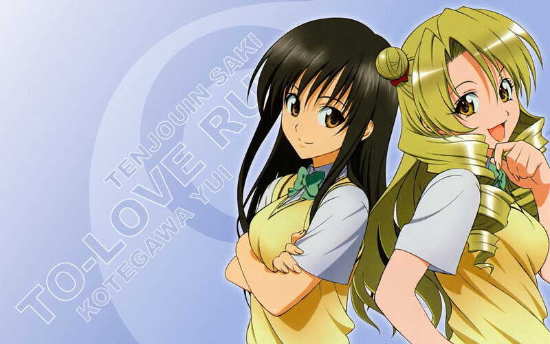 Two anime girls in school uniforms