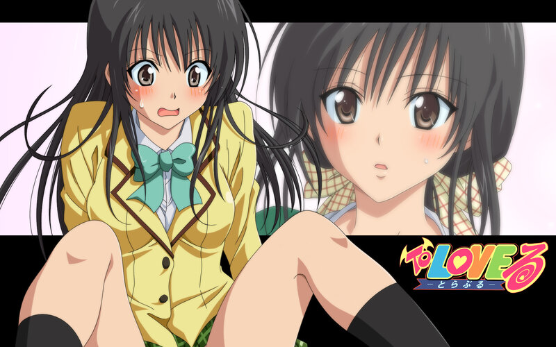 Two anime girls in school uniforms