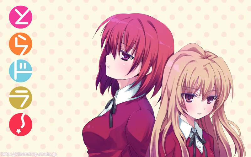 Two anime girls in school uniforms