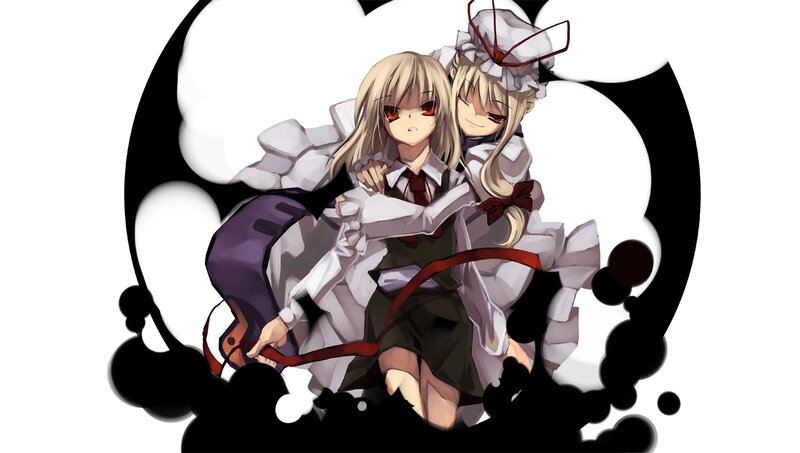 two anime girls in school uniforms