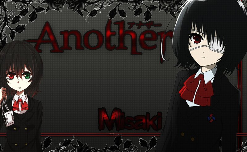 Two Anime Girls in School Uniforms — Black, Dark