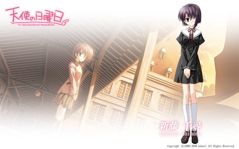 Two Anime Girls in School Uniforms — Black, Dramatic, Sunset