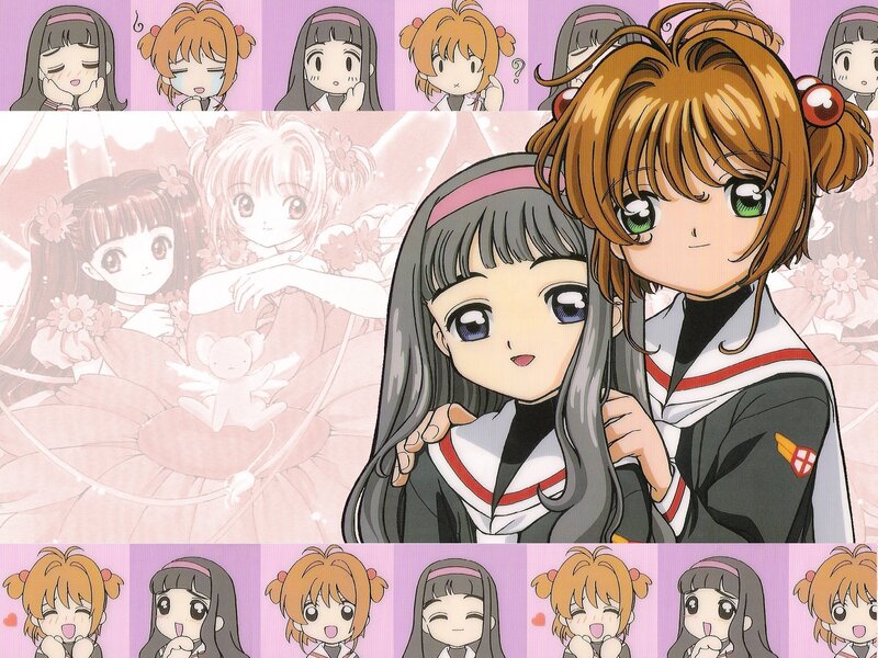 Two Anime Girls in School Uniforms — Pink