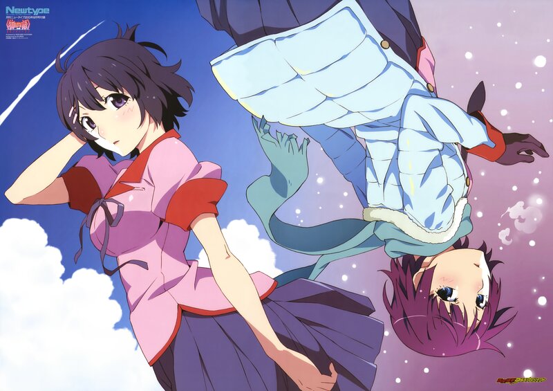 Two Anime Girls in Sky — Blue, Dramatic