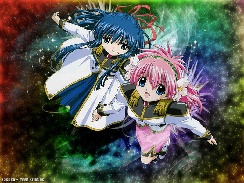two anime girls in space