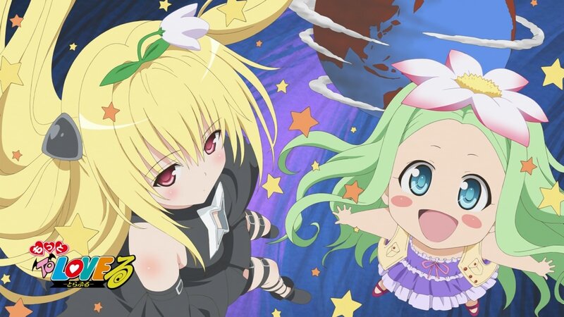 Two Anime Girls in Space — Blue, Playful, Night, Stars