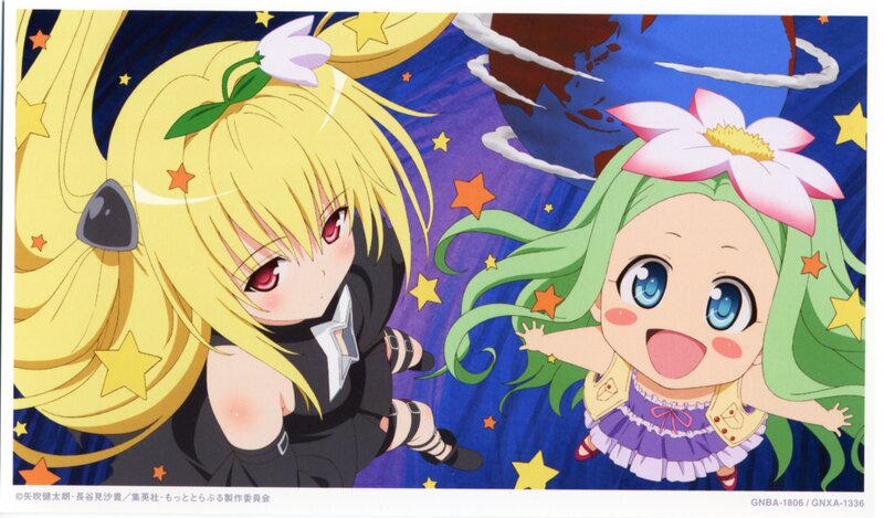 Two Anime Girls in Space — Blue, Playful