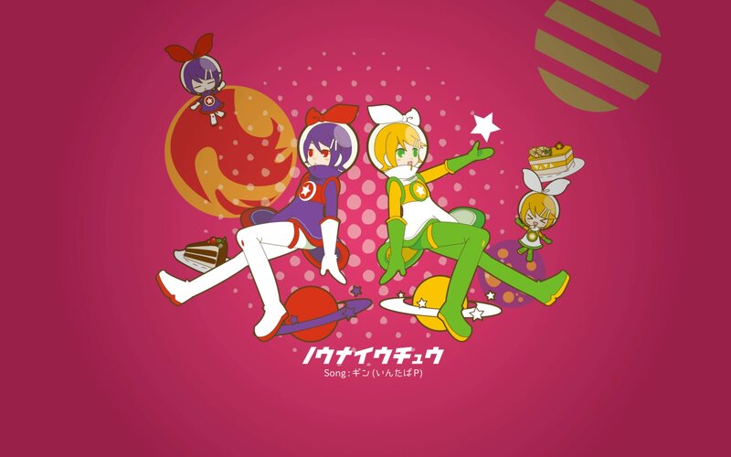 Two Anime Girls in Space — Pink