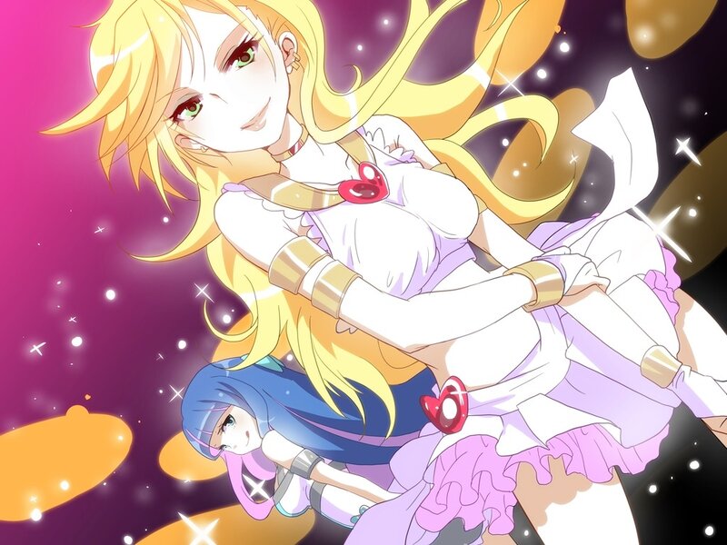 Two Anime Girls in Space — Purple, Dreamy
