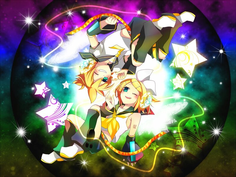 Two Anime Girls in Space — Purple, Energetic