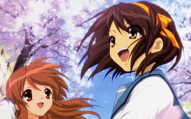 Two Anime Girls in Spring — Blue