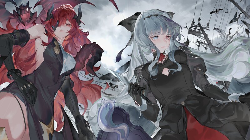 Two Anime Girls in Storm