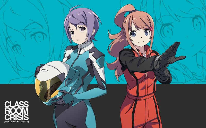 Two Anime Girls in Suits — Blue, Confident