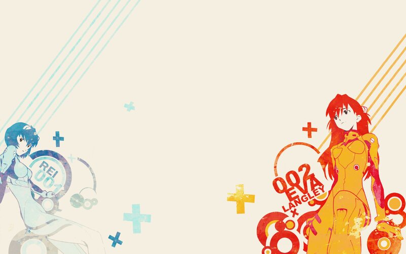 Two Anime Girls in Suits — Red, Dynamic, Mechs, Text