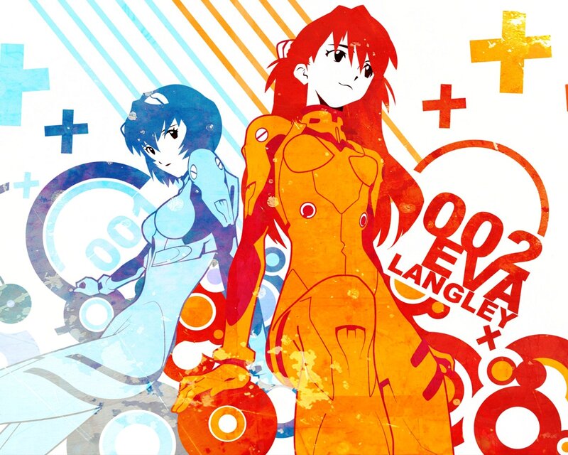 Two Anime Girls in Suits — Red, Dynamic