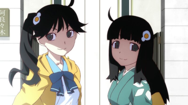 two anime girls in traditional clothes