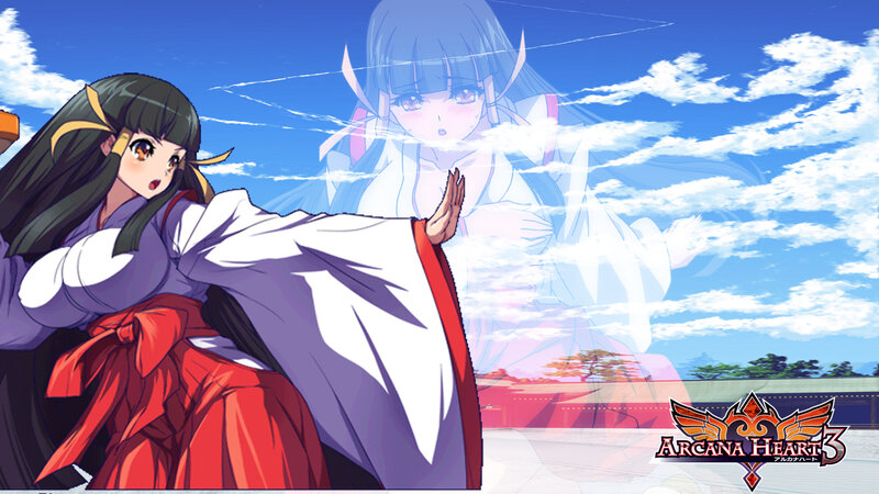 Two Anime Girls in Traditional Clothing — Blue