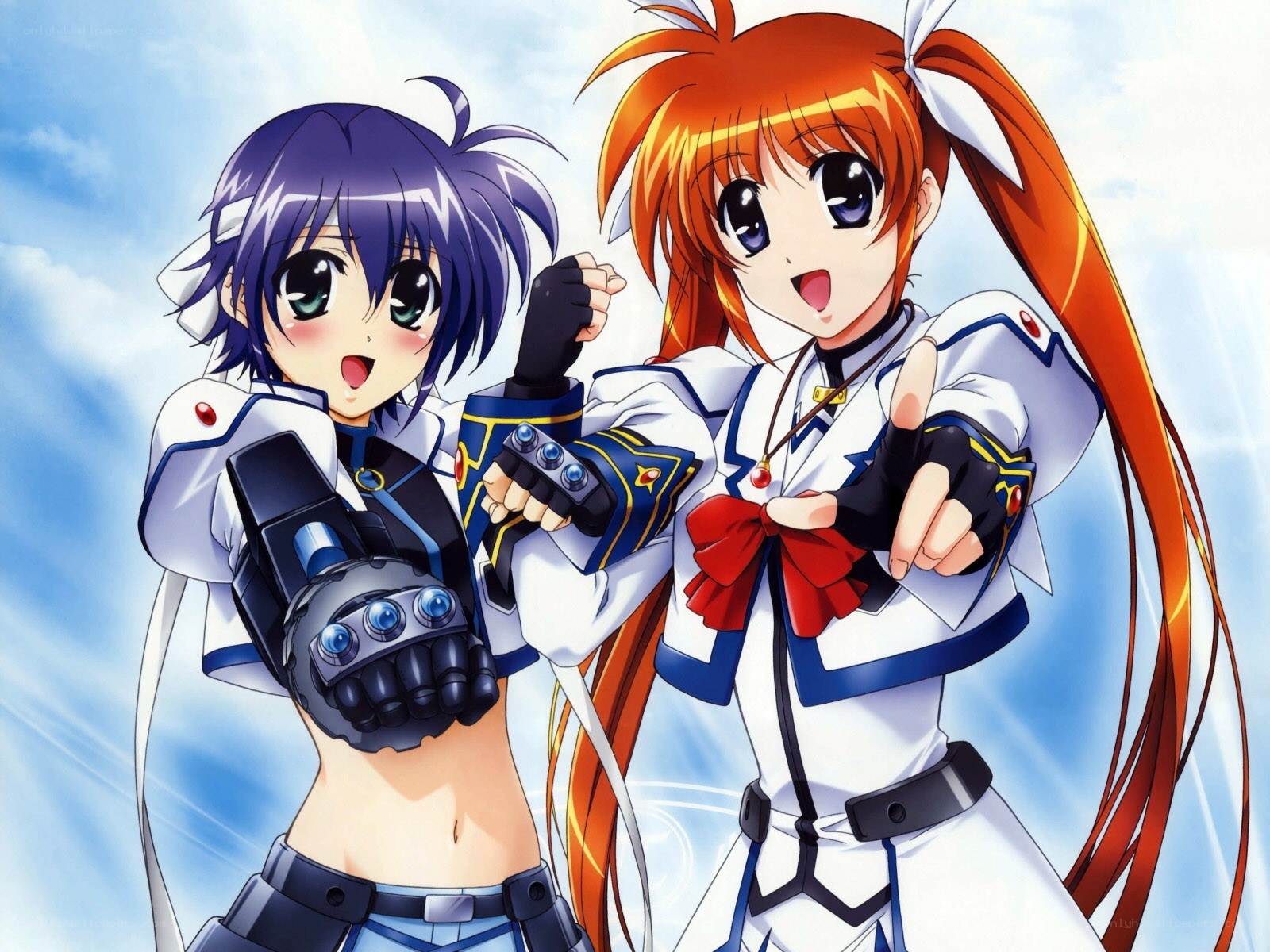two anime girls in uniform