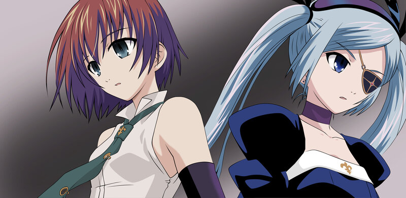 two anime girls in uniform
