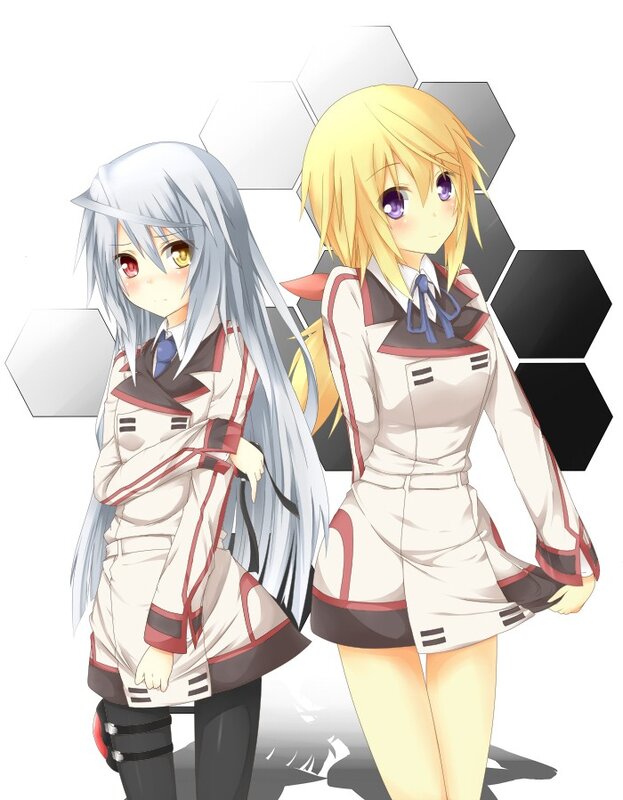 two anime girls in uniform