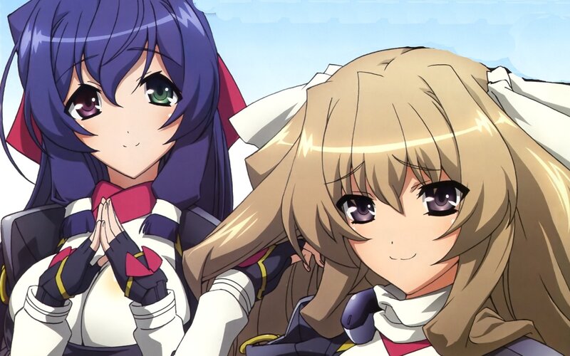 two anime girls in uniform