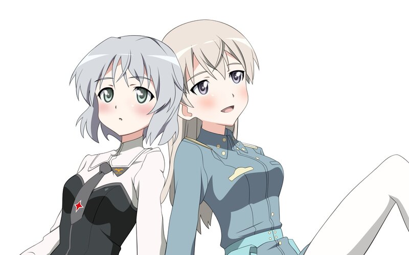 two anime girls in uniform