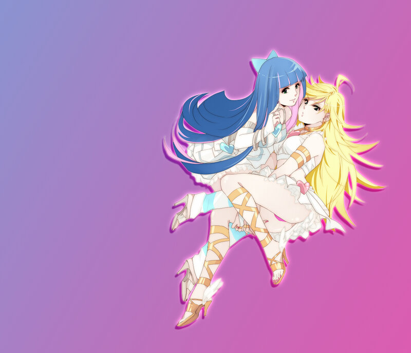 two anime girls in white outfits