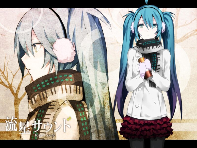 Two Anime Girls in Winter — Blue